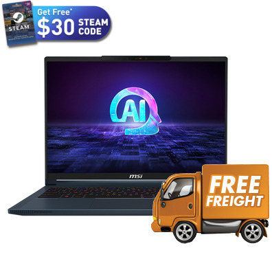 MSI Stealth 14 AI Studio A1VGG-045AU 14 Core Ultra 9 Laptop Win 11 Pro, *FREE Skull and Bones™ game code via redemption