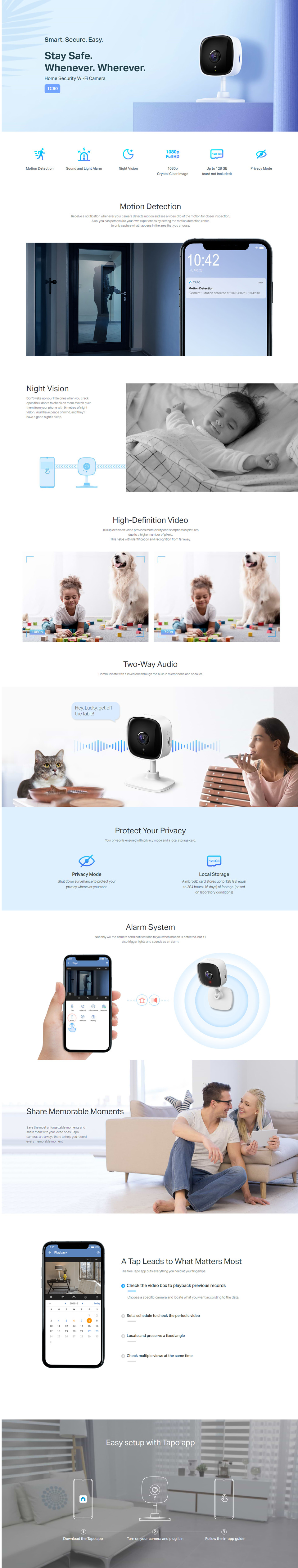 tp-link tc60 home security wireless camera