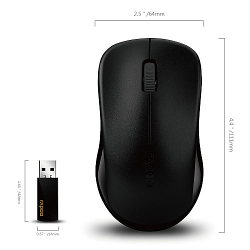rapoo wireless 24ghz rp-1620 mouse black