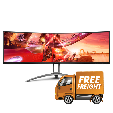 49 AOC AGON AG493UCX2 5K Curved UltraWide FreeSync VA Gaming Monitor with Speakers and Height Adjust, *BONUS $70 Steam Card via redemption