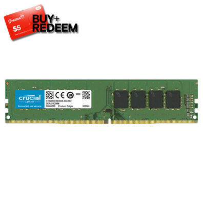 16GB DDR4 (1x16G) Crucial 3200MHz RAM CT16G4DFRA32A UNRANKED, *$5 Voucher by Redemption