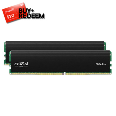 32GB DDR4 (2x16G) Crucial Pro 3200MHz CP2K16G4DFRA32A RAM, *$20 Voucher by Redemption