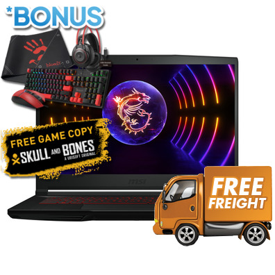 MSI GF63 Thin 12VE-853AU 15.6 RTX4050 Core i5 Laptop Win 11, *FREE Skull and Bones™ game code via redemption