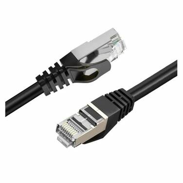 30cm Cruxtec Black CAT7 10GbE network Cable RS7-003-BK