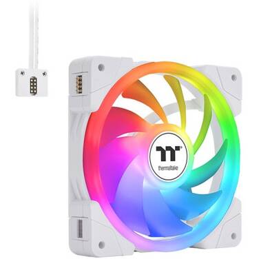 3 x 120mm Thermaltake SWAFAN EX12 ARGB CL-F169-PL12SW-A Magnetic Quick Connect PWM White Fan, *Eligible for eGift Card up to $50
