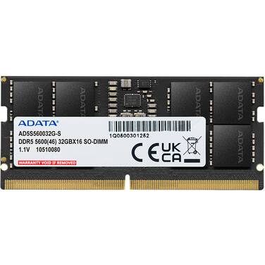 32GB SODIMM DDR5 ADATA 5600MHz RAM for Notebooks AD5S560032G-S