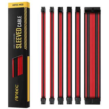 Antec PSU - Sleeved Extension Cable Kit V2 - Red / Black