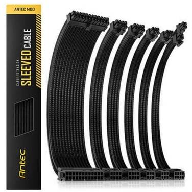 Antec PSU - Sleeved Extension Cable Kit V2 - Black