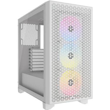 Corsair 3000D RGB Airflow White Mid Tower ATX Case - OPEN STOCK - CLEARANCE