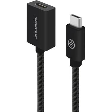 1 Metre ALOGIC USB 3.1 (Gen 2) USB-C to USB-C Extension Cable - Male to Female - Black - Prime Series - OPEN STOCK - CLEARANCE