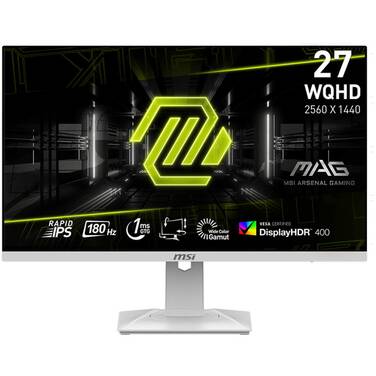 27 MSI MAG 274URFW IPS QHD 180Hz White Gaming Monitor with Height Adjust