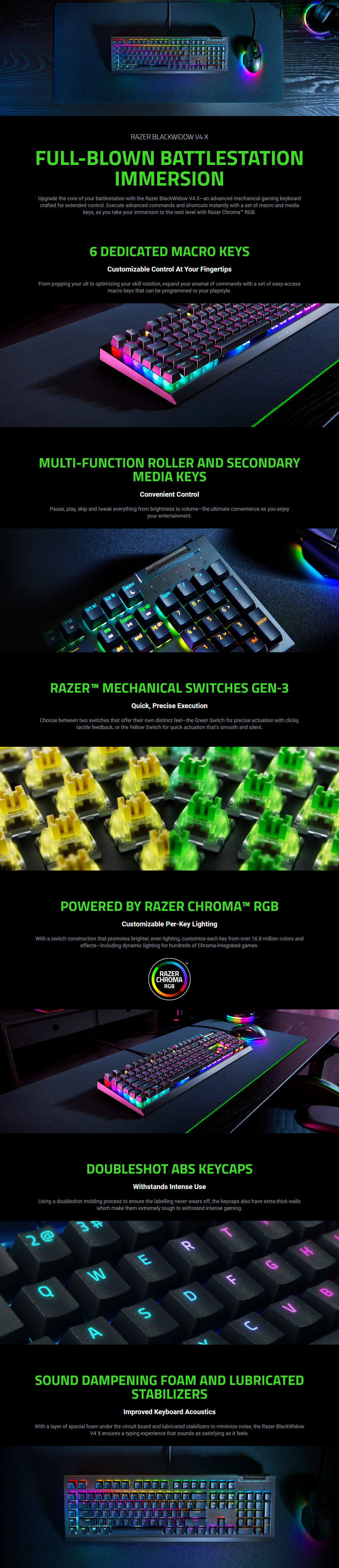razer blackwidow v4 x mechanical yellow switch gaming keyboard rz03-04701800