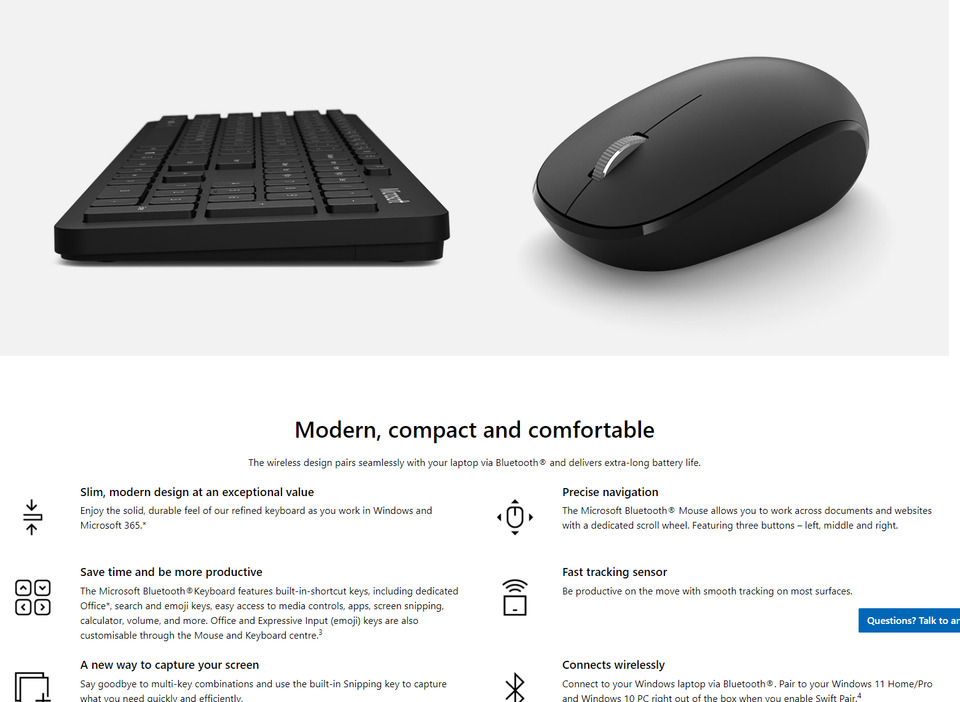 Microsoft Bluetooth Desktop Keyboard and Mouse 1AI00017 (OEM package) CA