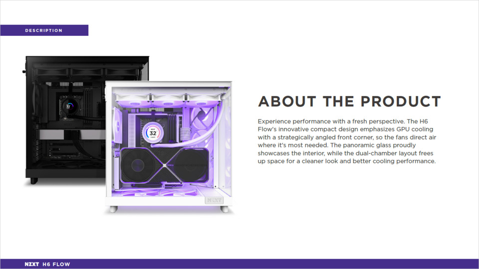 nzxt atx h6 flow edition case white cc-h61fw-01