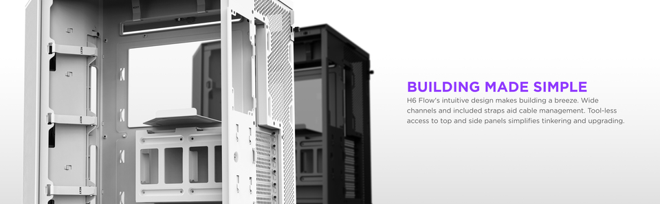 nzxt atx h6 flow edition case white cc-h61fw-01
