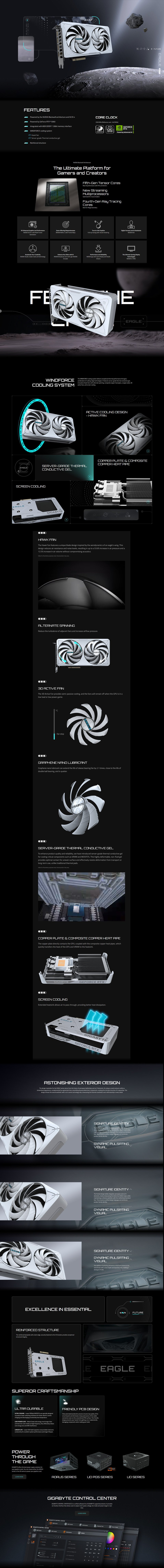 gigabyte geforce rtx 5060 eagle oc ice 8gb gddr7 graphics card