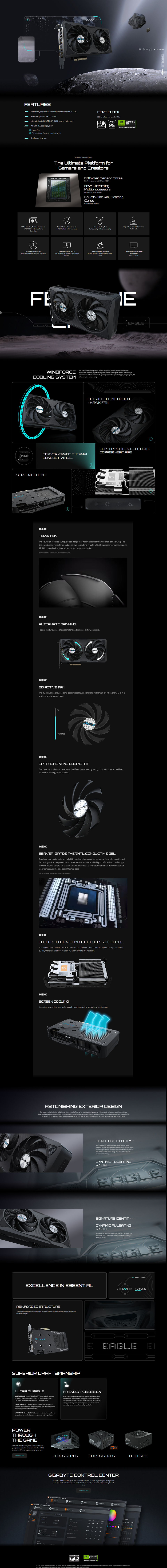 gigabyte geforce rtx 5060 eagle oc ice 8gb gddr7 graphics card -