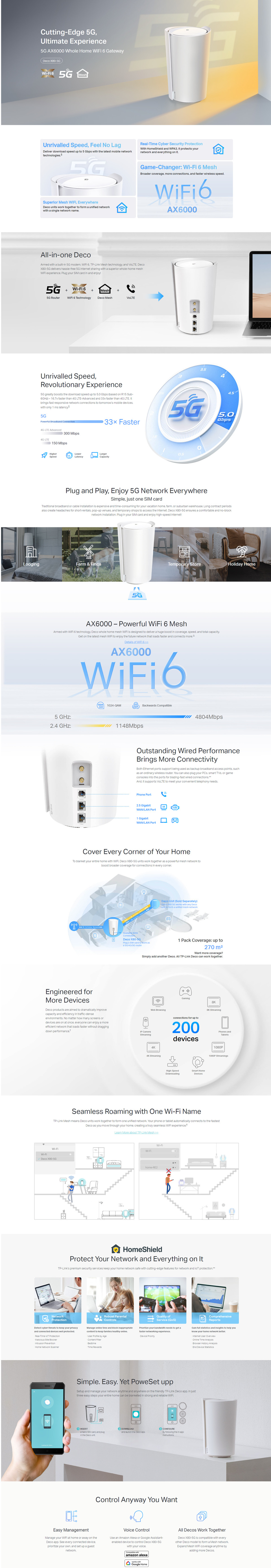 tp-link deco x80-5g 1 pack wireless-ax6000 whole home mesh system