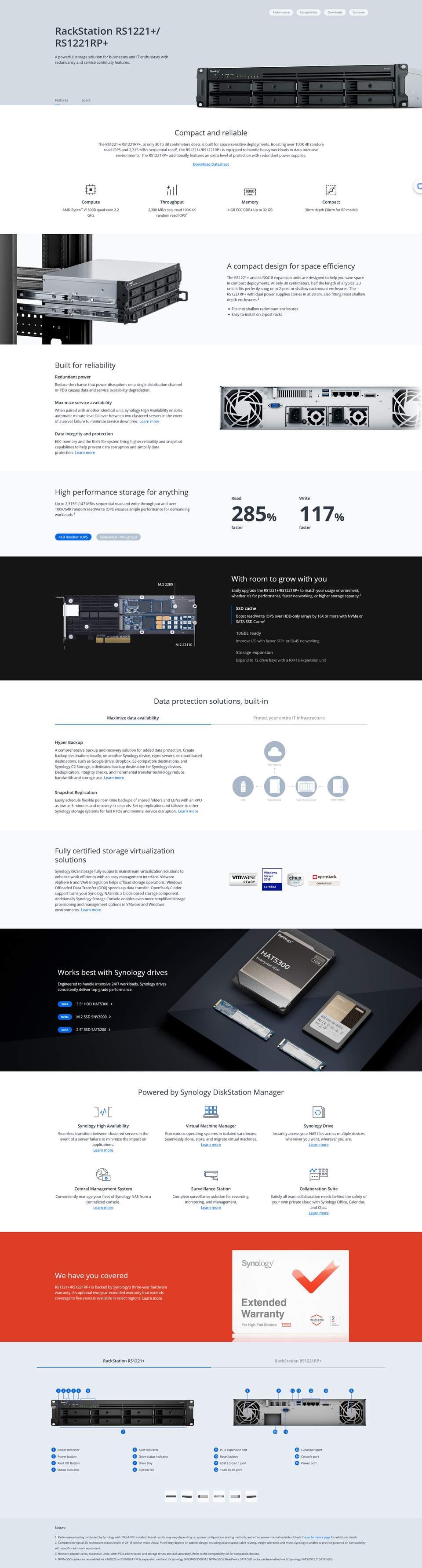 8 bay synology rs1221 rackstation nas