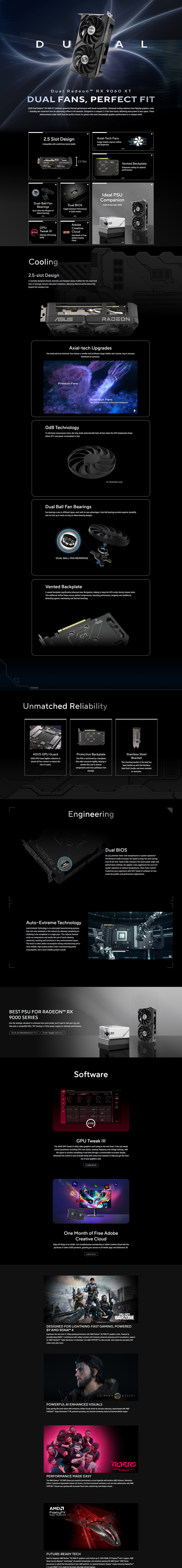 asus dual rx 9060 xt 8gb graphics card