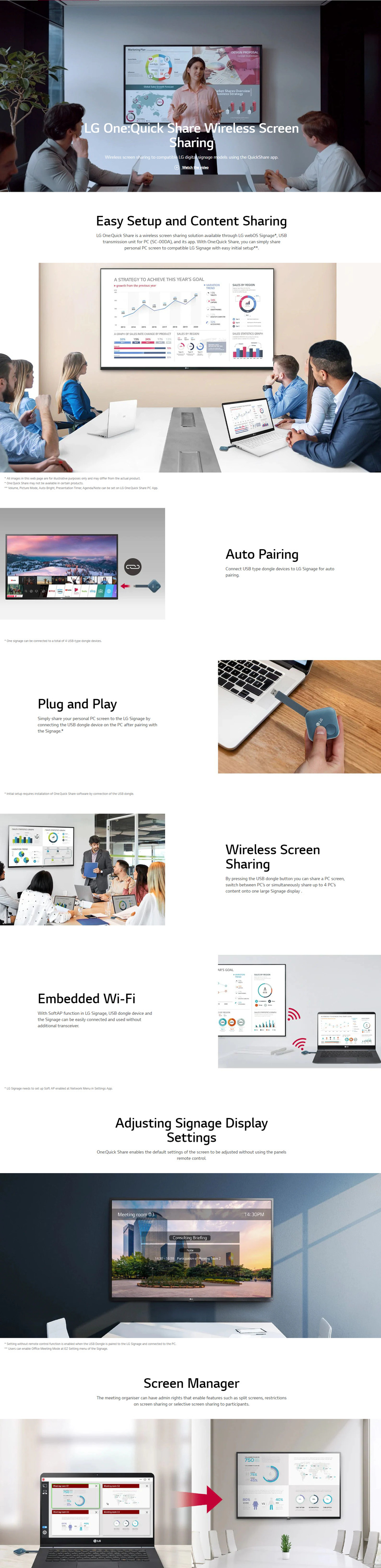 lg onequick share wireless display adapter for lg tvs sc-00da