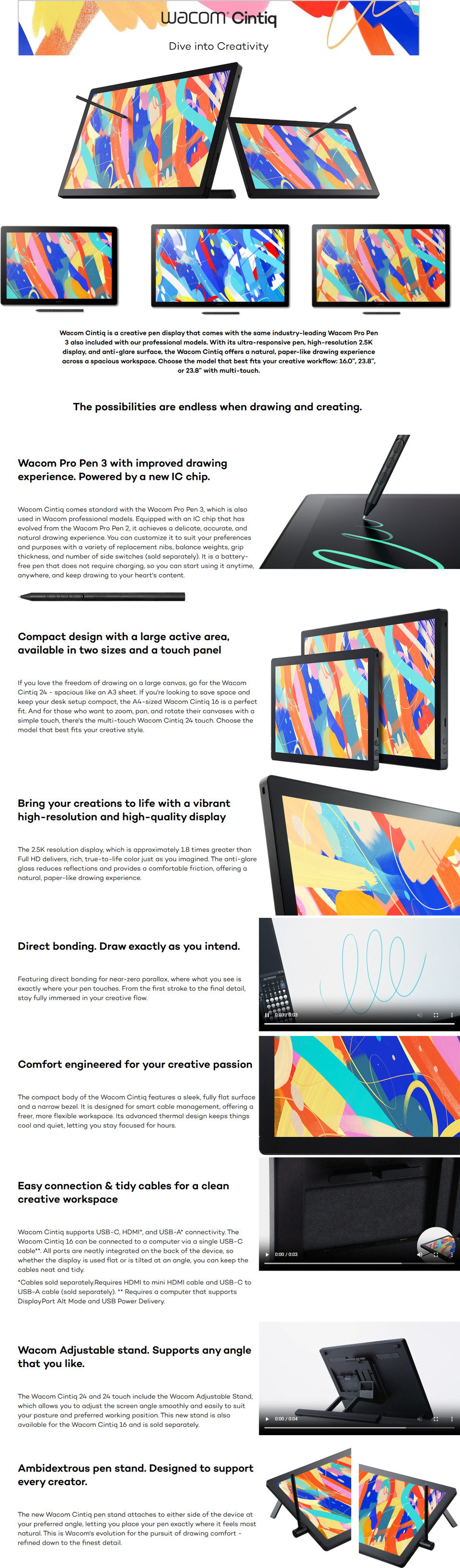 16 wacom cintiq 16 with wacom pro pen 3