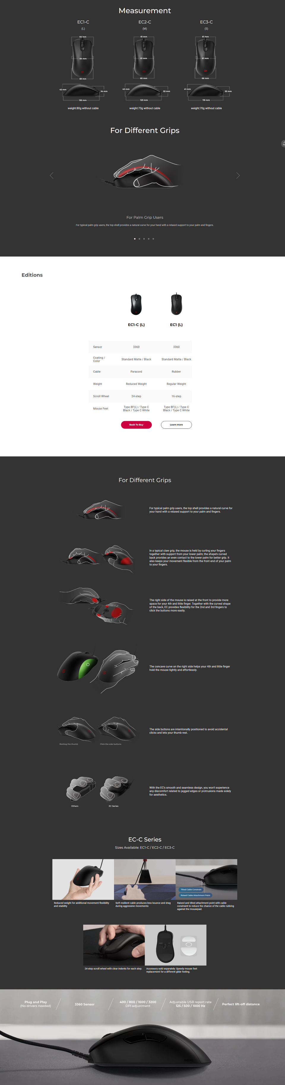 benq zowie ec2-c esports gaming mouse 9hn26bba2e