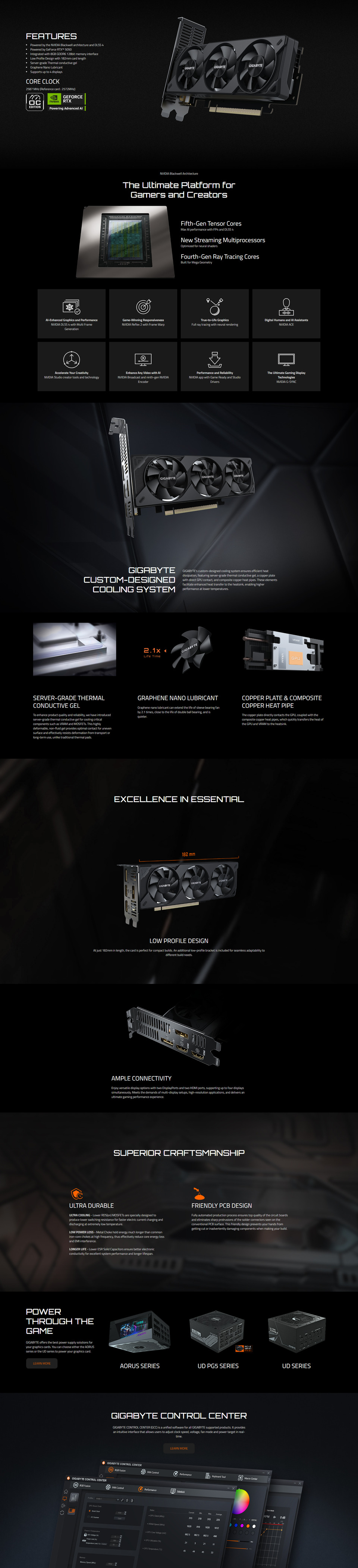 gigabyte geforce rtx 5050 oc low profile 8g graphics card