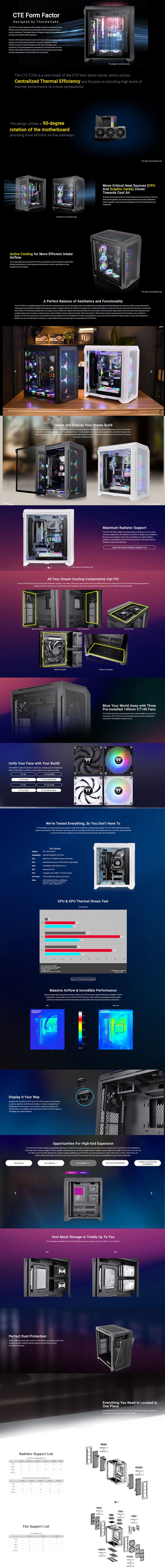 thermaltake e-atx cte c700 air tg mid tower case black ca-1x7-00f1wn-00