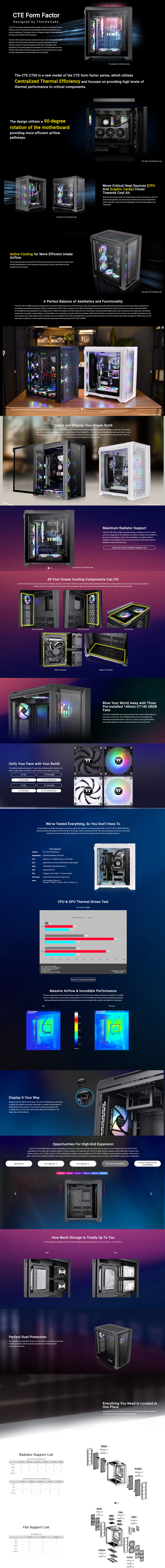 thermaltake e-atx cte c700 tg mid tower case black ca-1x7-00f1wn-01