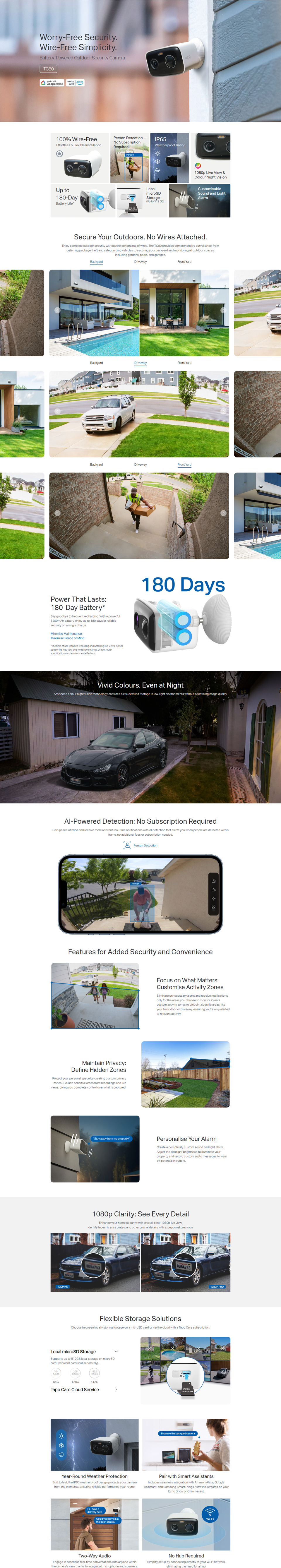 tp-link tapo tc80 smart wire-free outdoor security camera