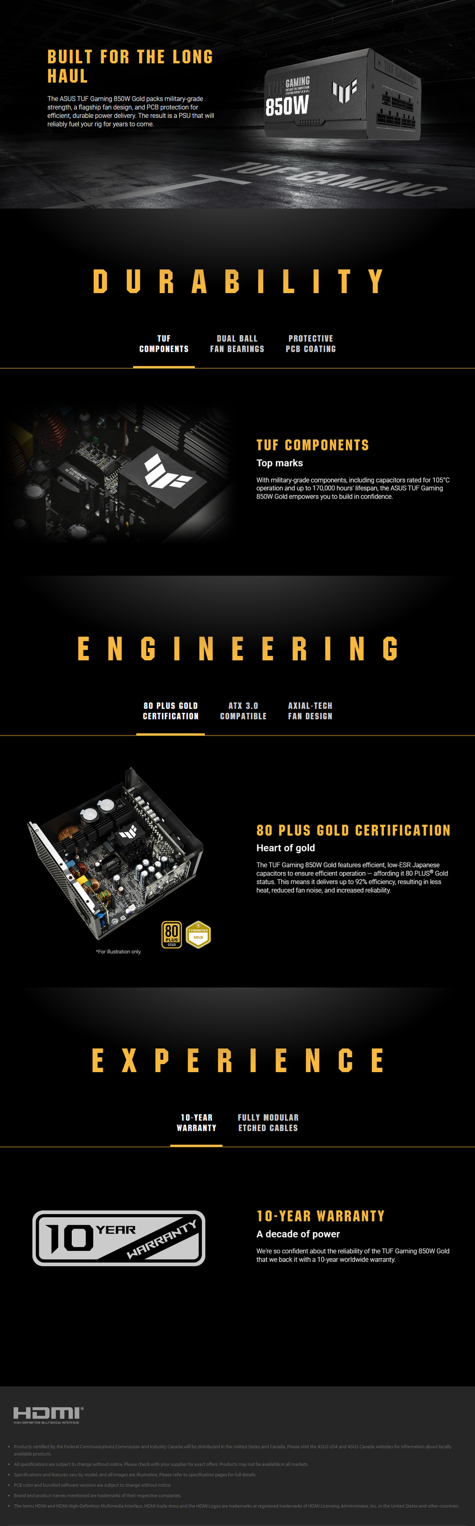 850 watt asus tuf gaming gold modular power supply tuf-gaming-850g