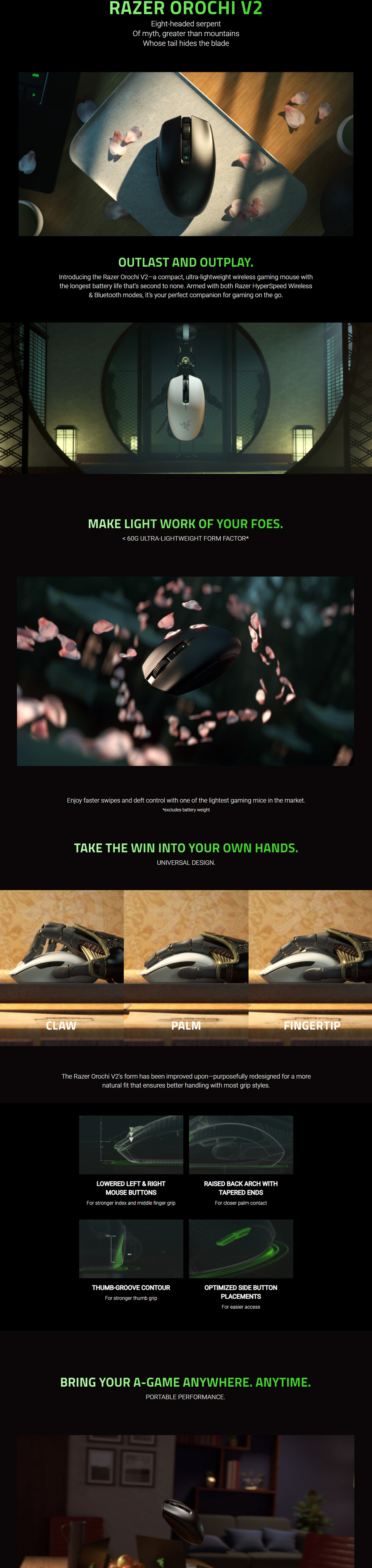 razer orochi v2 quartz wireless gaming mouse rz01-03731200