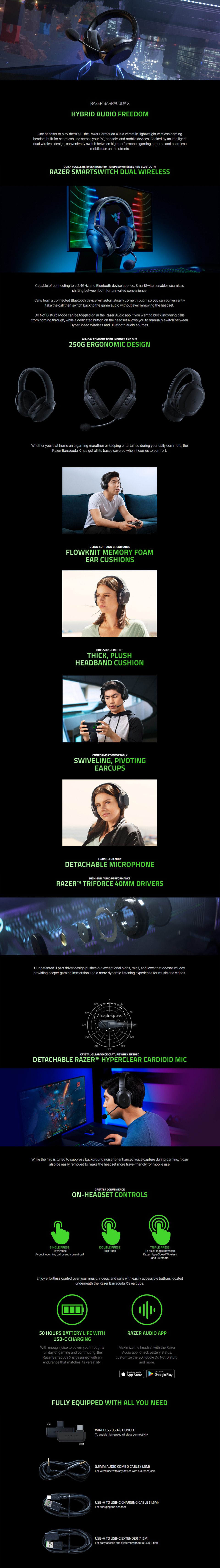 razer barracuda x-wireless multi-platform headset rz04-04430100