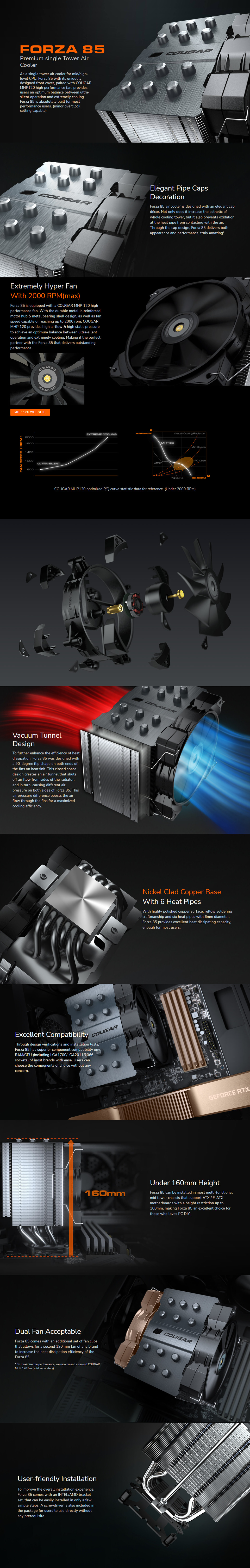 cougar forza 85 essential cpu cooler