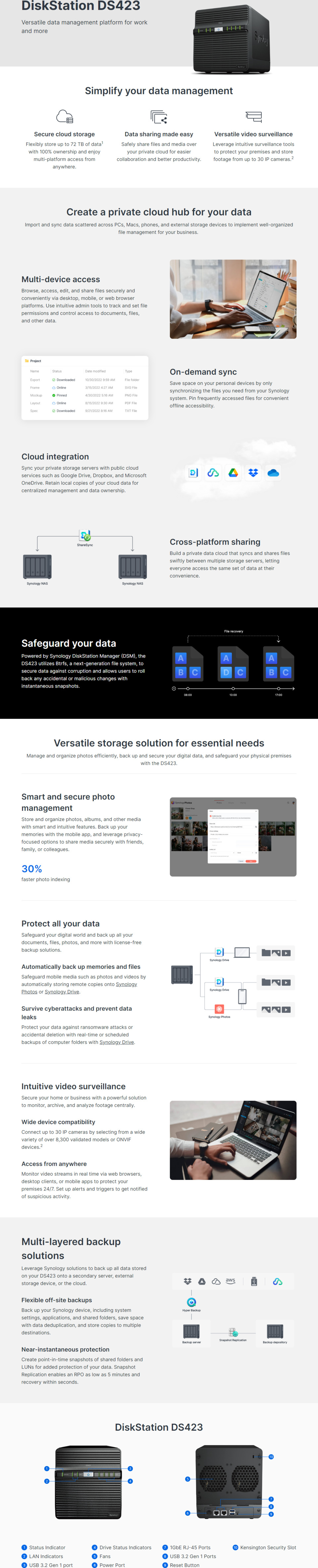 synology 4 bay ds423 gigabit nas unit