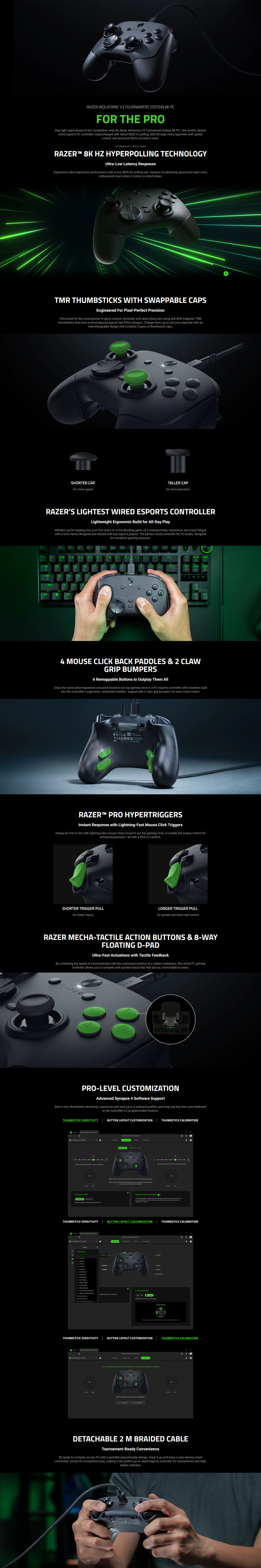 razer wolverine v3 tournament edition 8k wired gaming controller