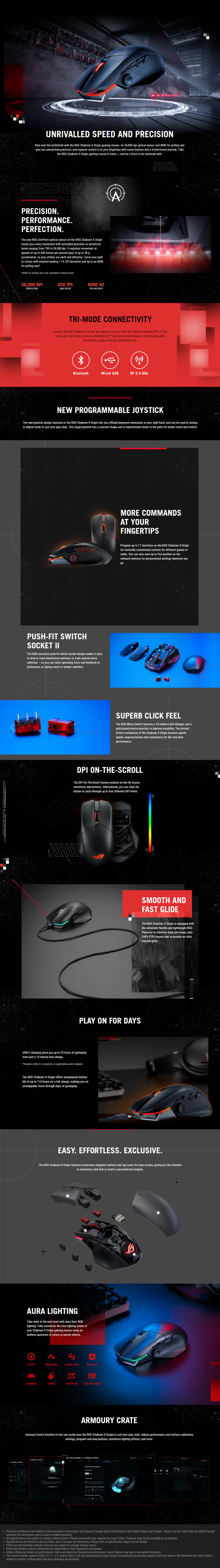 asus rog chakram x origin wireless rgb gaming mouse