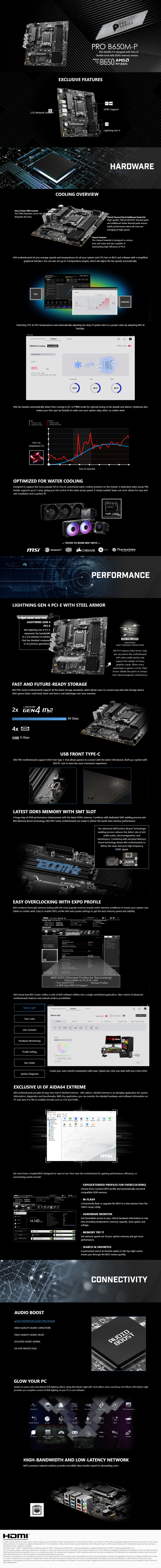 msi am5 microatx pro b650m-p ddr5 motherboard