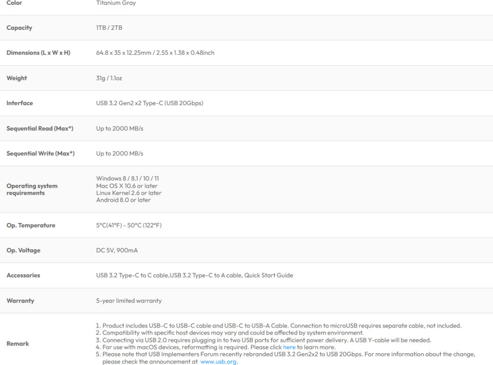1tb adata se880 external ssd aeli-se880-1tcgy