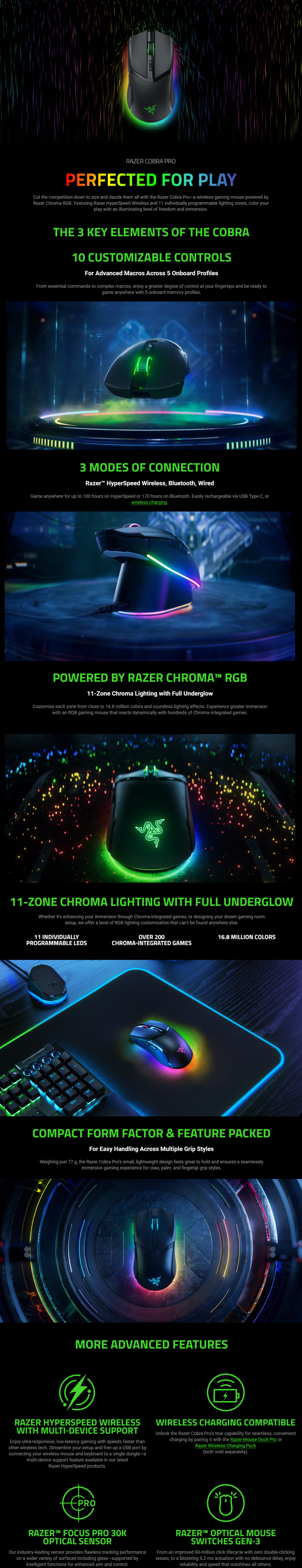 razer cobra pro ambidextrous wiredwireless gaming mouse rz01-04660100-r3a1