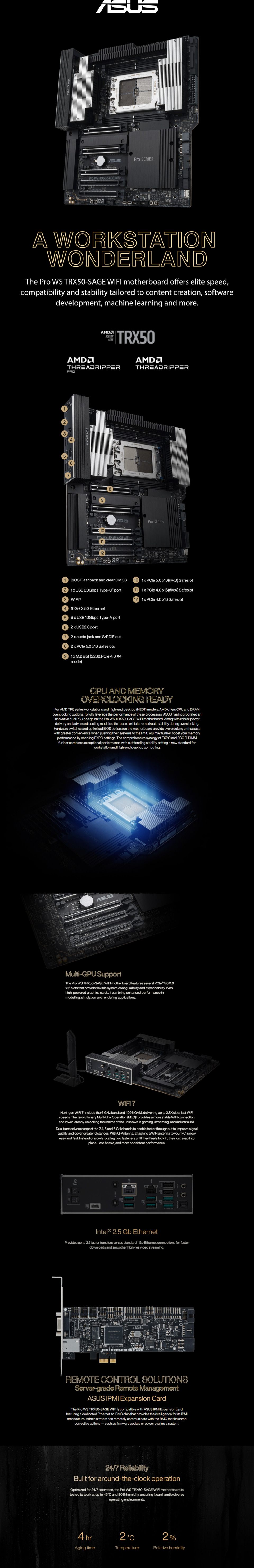asus pro ws trx50-sage wifi ddr5 e-atx eeb motherboard