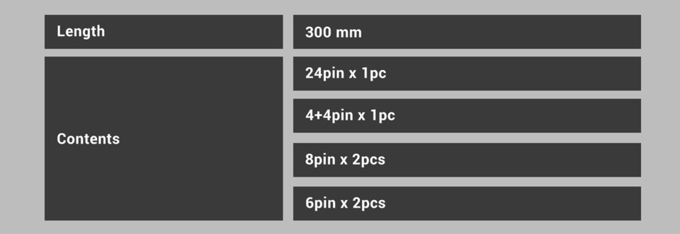 antec psu - sleeved extension cable kit v2 - white