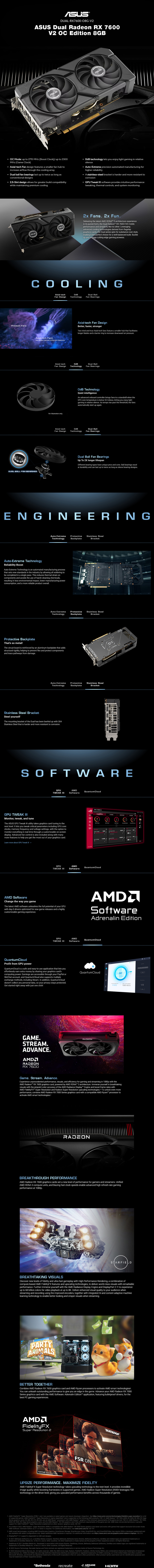 asus radeon rx 7600 dual oc 8gb graphics card