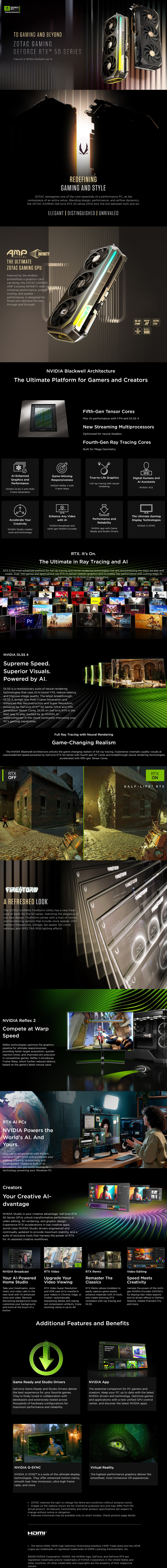 zotac geforce rtx 5080 amp extreme infinity 16g gddr7