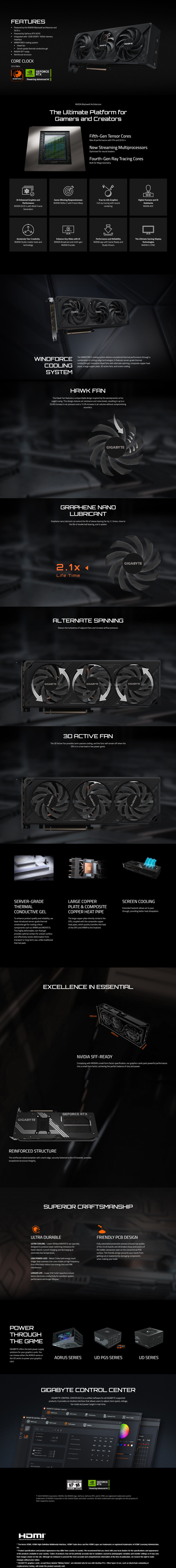 gigabyte rtx 5070 windforce sff 12gb gddr7 graphics card