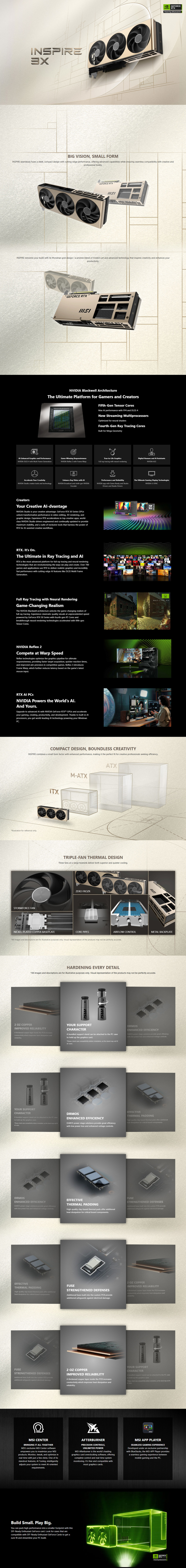 msi rtx 5070 ti 16g inspire 3x oc graphics card
