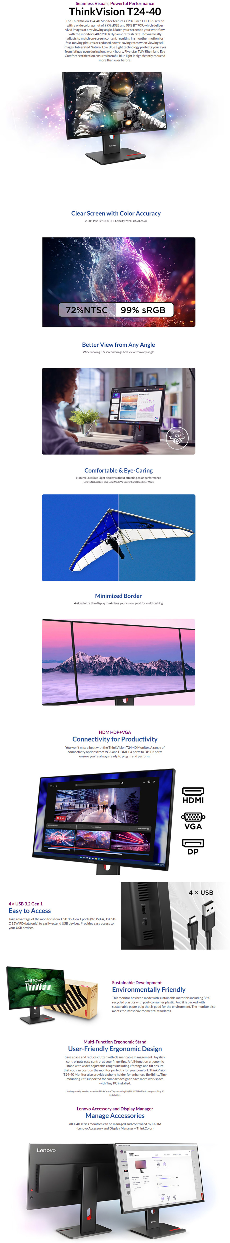 238 lenovo t24-40 fhd 120hz ips monitor with usb hub