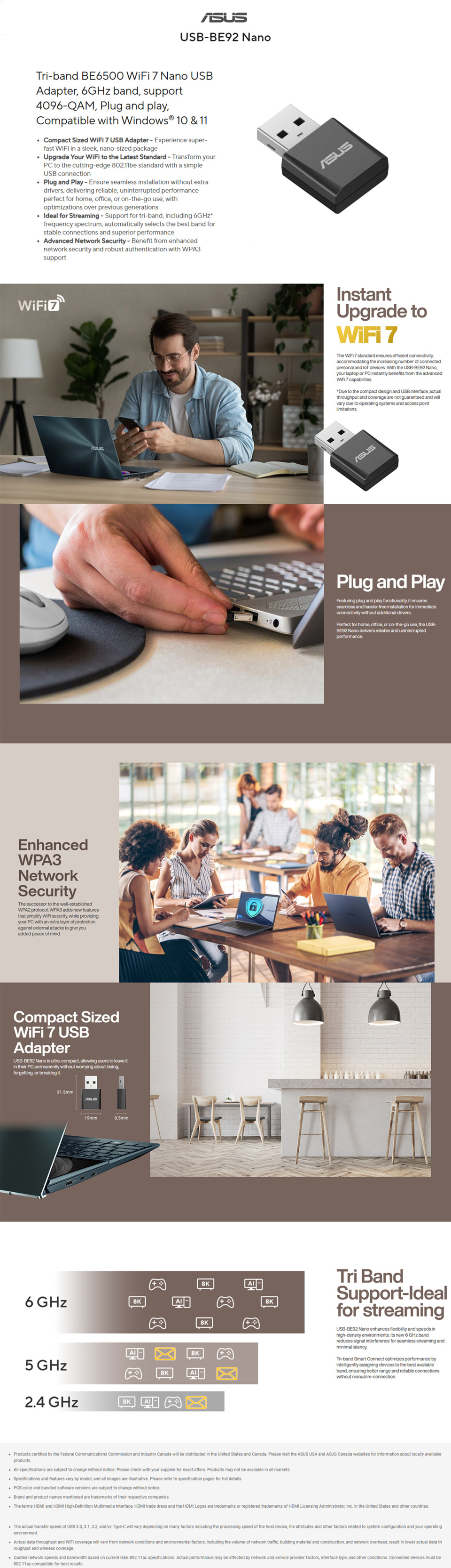 asus usb-be92 nano wifi 7 usb adapter