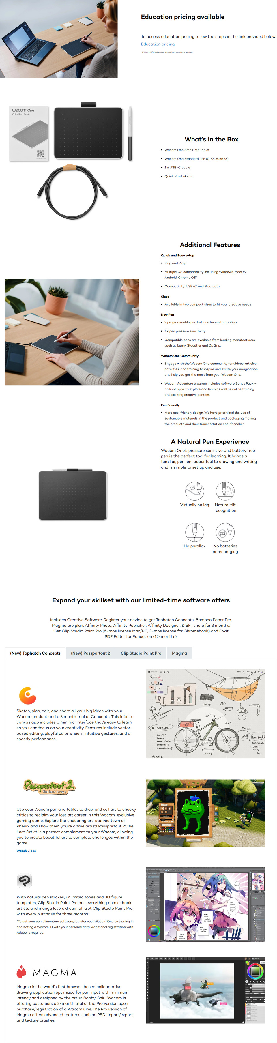 wacom one pen tablet small